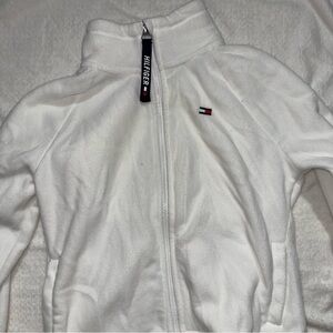 Tommy Hilfiger White Zip-Up Fleece